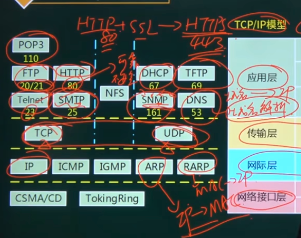 TCP/IP对应协议